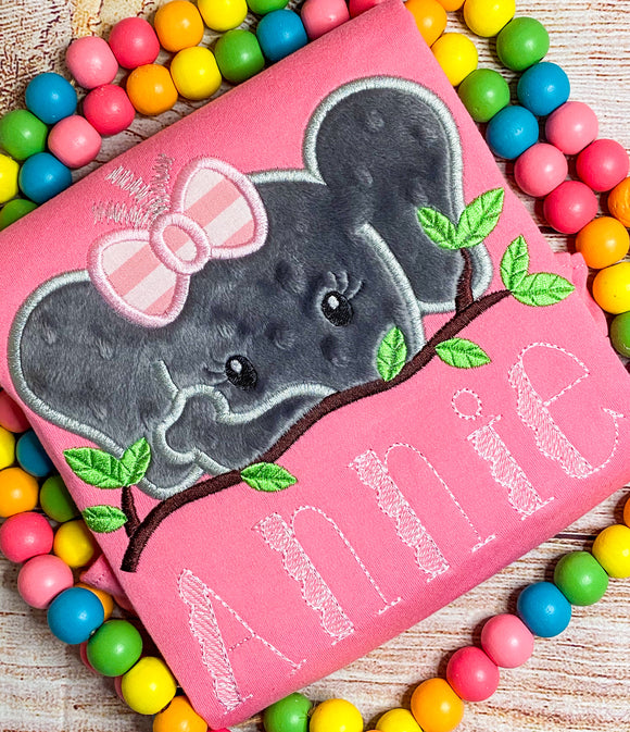 Elephant peeker girl